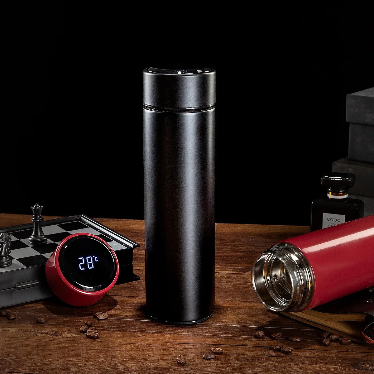 500ml Stainless Steel Water Bottle With Automatic LED Temperature Display